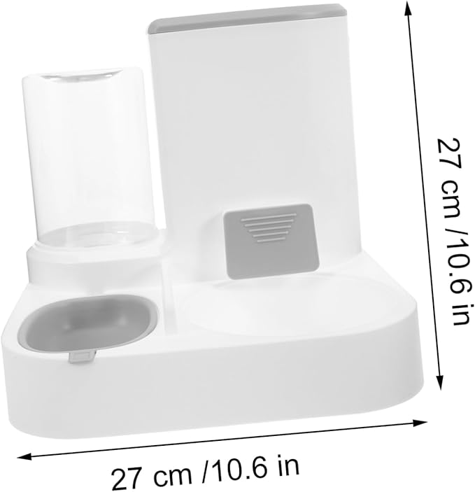 Pet Feeder Automatic Water Food Dispenser for Cats Dogs Skid-Resistant Bowl Construction