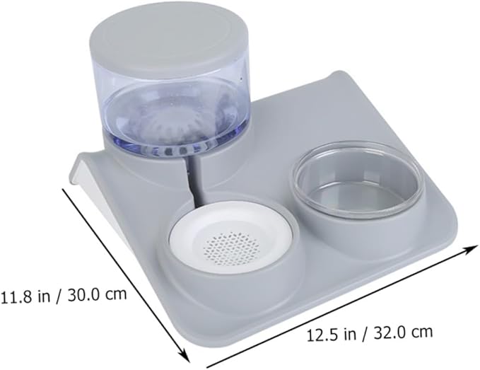 GANAZONO Durable Pet Food and Water Dispenser Bowl for Cats and Dogs Convenient Automatic Feeder with Removable Bowls for Easy Cleaning and Hydration