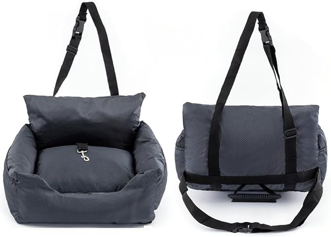 Dog Car Seat, Adjustable Safety Leash Premium Cloth Pet Seat with Comfortable Cotton Fill, for Small Medium Large Dogs Cats Cars SUVs Trucks Home Use (Single)