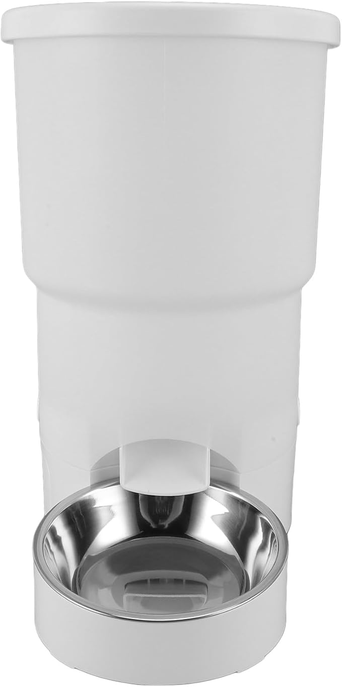 Automatic Pet Feeder, Smart WiFi Remote Control Food Dispenser with Dual Power Supply and Stainless Steel Bowl, for Cats and Dogs