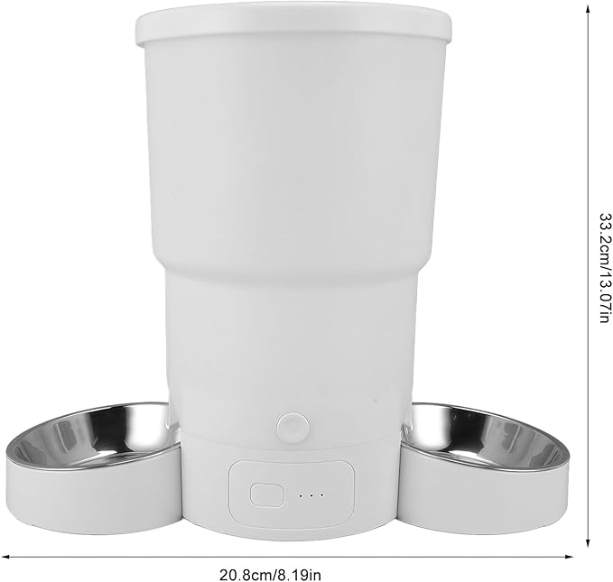 Smart Pet Feeder, Cat Dry Food Dispenser, 5L Capacity Timed Automatic Cat Feeder Pet Food Dispenser with Stainless Steel Bowl & Remote Control and Dogs