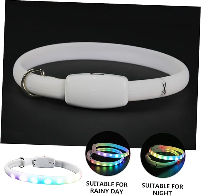 Didiseaon USB Rechargeable Led Glowing Dog Collar Flashing Pet Collar for Night Safety Comfortable and