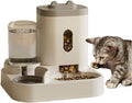 Pet Automatic Gravity Feeder & Water Dispenser 2-in-1 Large Capacity Anti-Clogging Design Suitable for Cats, Dogs, and Rabbits (Gray)