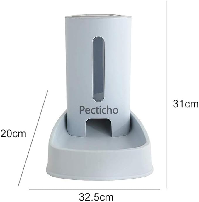 Pet Feeder, Natural Gravity Feeding Supplies Automatic Dog Cat Food Dispenser Slow Feed Bowl 3.8L Large Capacity, for Small Medium Large Cat Dog Pets