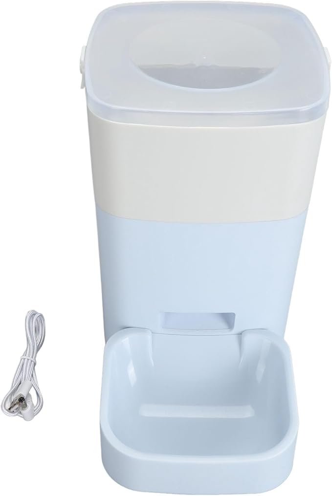 Automatic Pet Feeder Smart Food Delivery Remote Control Large Capacity Cat Dog Feeder Home (Light Blue)