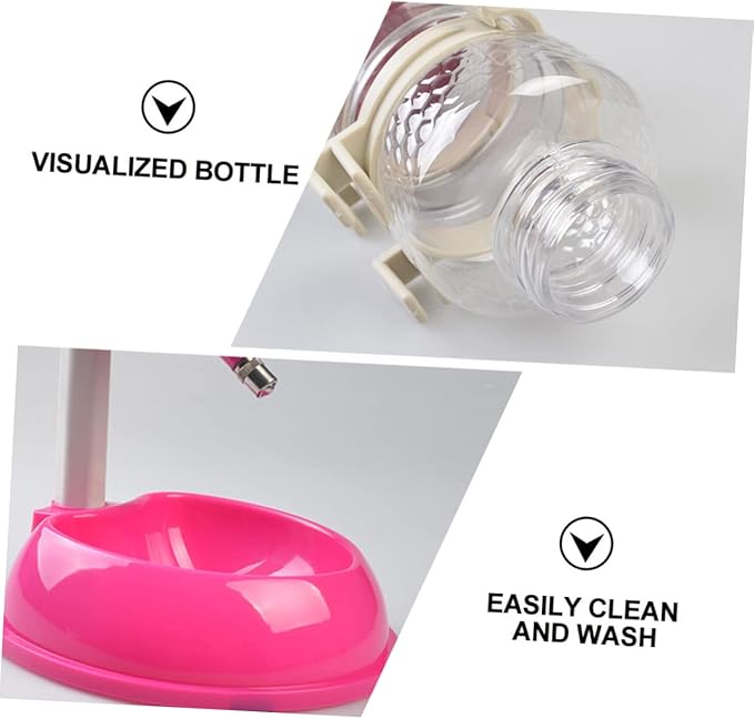BESPORTBLE 1pc Automatic Pet Water Dispenser and Food Feeder Drinking Bowl for Dogs and Cats Transparent Water Bottle and Material Easy to Use Pet Supplies