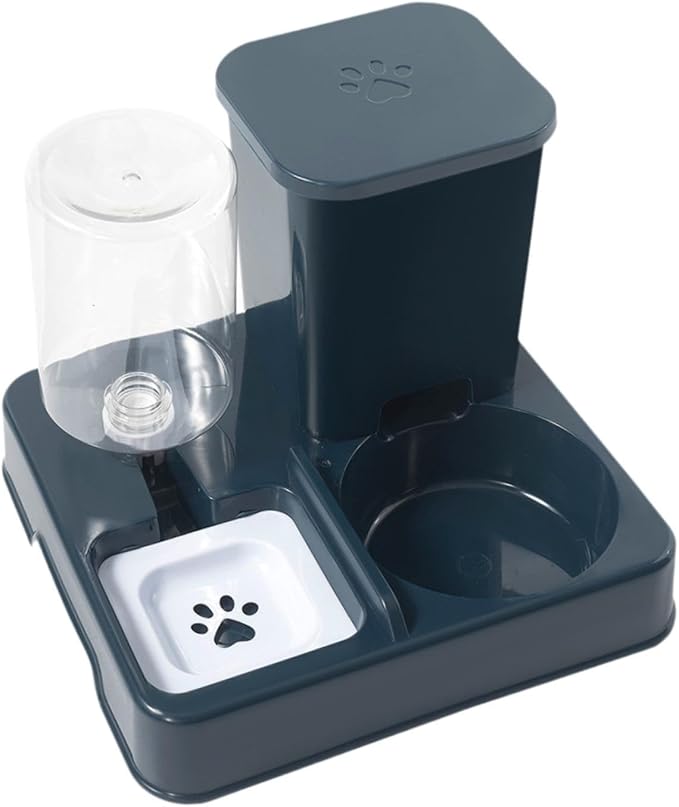 2 in 1 Automatic Pet Waterer Pet Food Bowl Large Capacity Self Dispensing Automatic Cat Drinker Bowl Dispenser for Puppy Dogs