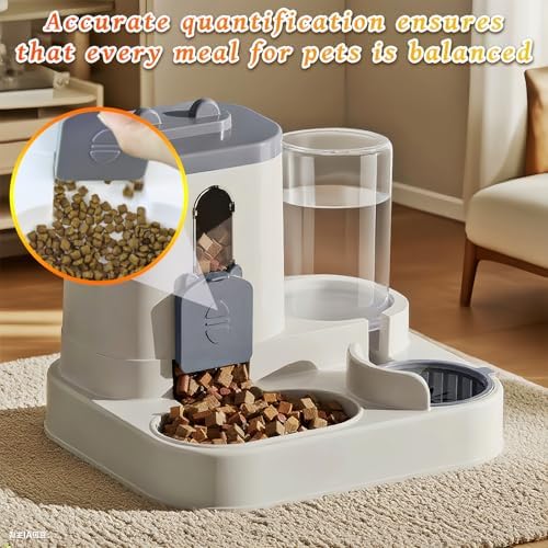 Automatic Pet Feeder & Water Dispenser Set for Dogs & Cats - Large Capacity Feeding & Hydration Station, Ideal for Dogs, Cats & Pets (Black)