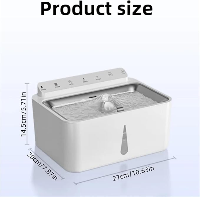 5L Wireless Sensor Pet Water Dispenser, Multi-Cycle Live Water Filter Automatic Silent Smart Water Feeder for Cats Dogs