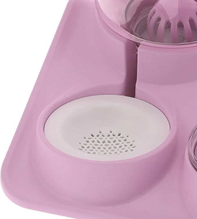 Pet Feeder, Detachable Cat 1.8L Automatic Water Dispenser Food Feeder Drinker Bowl, Pet Water Dispenser and Food Bowl Set for Dogs Cats and Small Animals (Rooftop Drinking