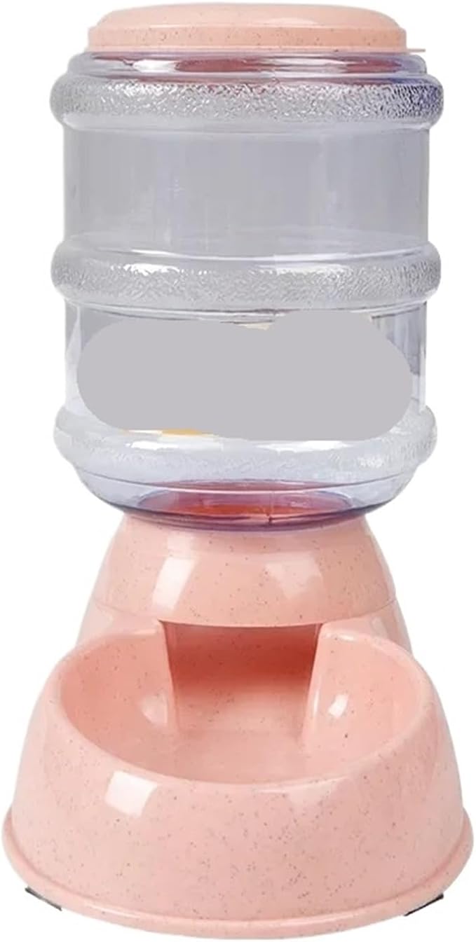 3.75L Large Automatic Feeder Drinker Dispenser Pet Bowl Dish(Feeder Pink)