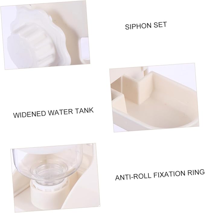 VANZACK Automatic Drinking Kettle for Pet White Water Dispenser Gravity Feeder for Cat Dog