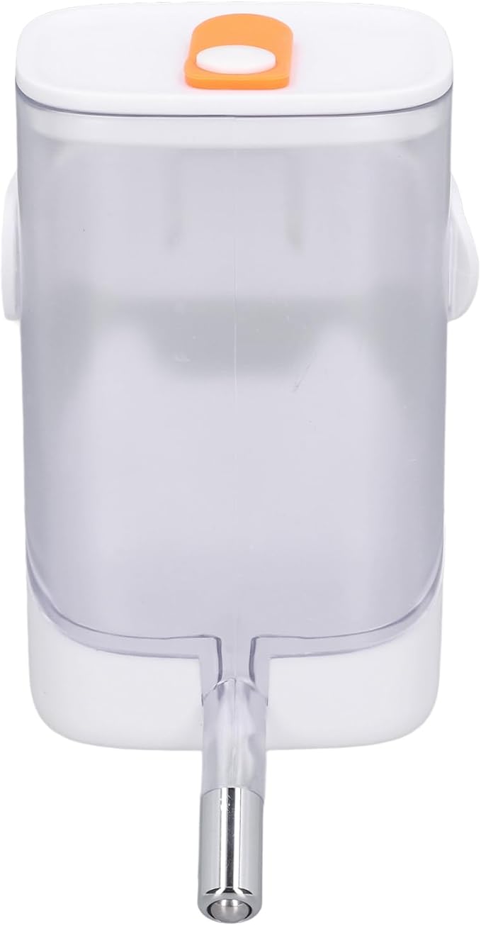 Pet Water Feeder, Food Grade Plastic Automatic Feeders Pet Water Dispenser with Stainless Steel Ball Cage Hanging Design for Cat Dog Rabbit, 3.9 x 4.7 x 6.9in