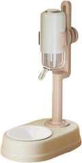 Multifunctional Vertical Drinking Water Feeder Dog Non-Wet Mouth Automatic Hanging Dispenser Pet Cat Bowl Supplies(White Ceramic Model)