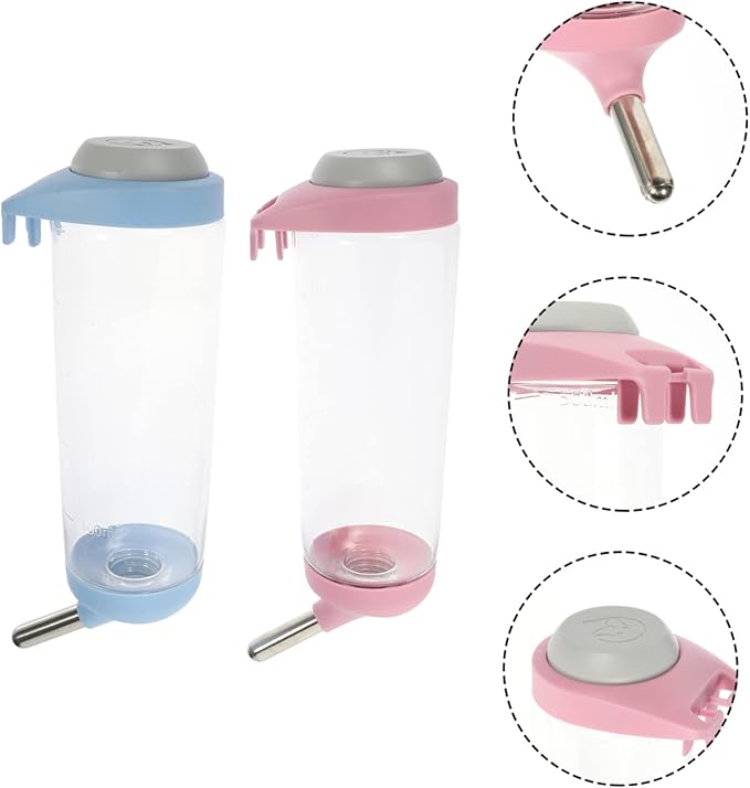 2pcs Automatic Pet Water Dispenser for Dog Cat Pet Cage Feeder Supplies Easy to Clean