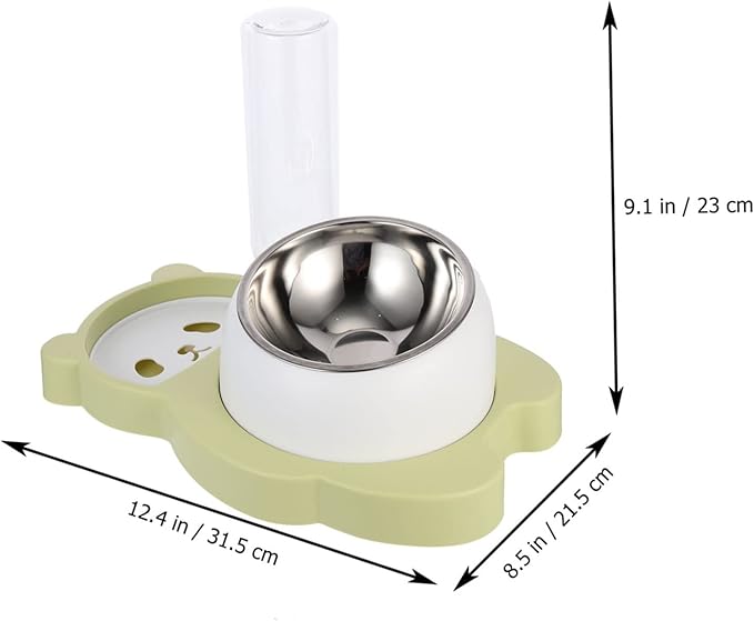 Milisten Pet Automatic Water Feeder Neck Protection Multi-Function Cat Food Bowl for Dogs and Easy to Use Pet Supply