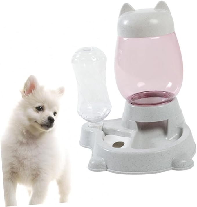 VANZACK Automatic PET Water Feeder Cat Ear Design Creative PET Drinking Tool for Dogs and Cats Easy Clean Water Dispenser 2L Capacity Grey