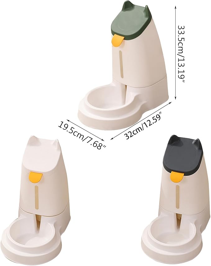 Automatic Feeder and Water Feeding Watering Pet Dispenser Water Dispenser