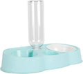 Puppy Water Dispenser, Cat Food and Water Dispenser Set Water Dispenser Bottle Double Automatic Cat Feeder Pet Feeder for Small or Medium Size Dogs Cats Puppy Kitten Rabbit (Blue)