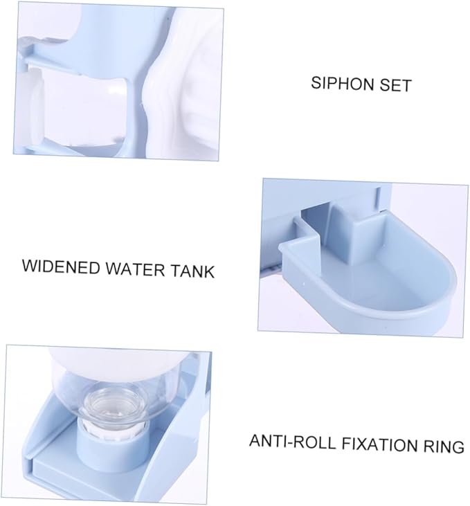 Happyyami 1pc Hanging Pet Water Feeder for Dogs and Cats Automatic Water Dispenser Station Leak Design for Indoor and Outdoor Use