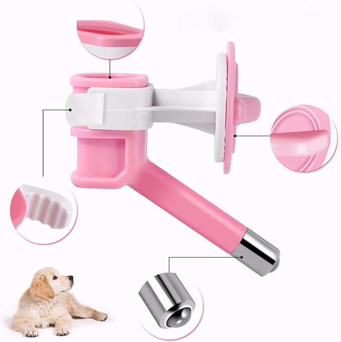Pet Water Dispenser Nozzle Automatic Dogs Cats Water Feeder Nozzle No-Drip Water Dispenser Fountain Bottle Head Water Nozzle Anti-Leaking Pet Hanging Drinking Nozzle ()