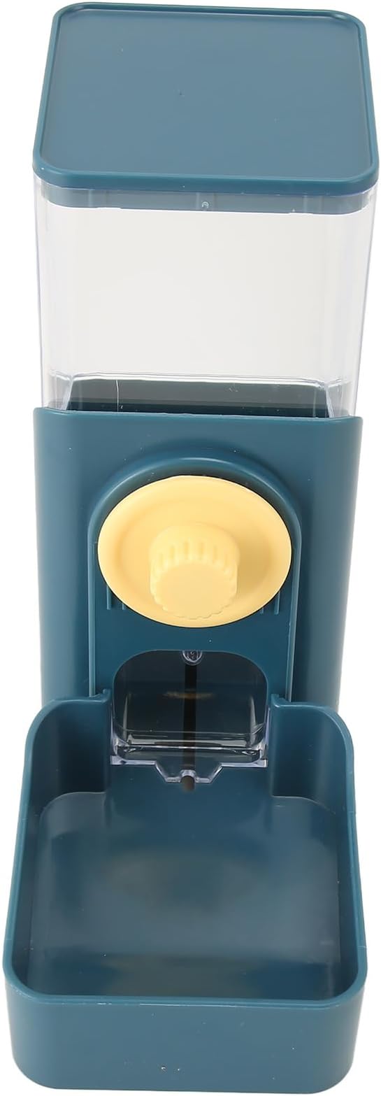 Alomejor Automatic Pet Feeder, Large Capacity Gravity Feeder with Leak Proof Design, Convenient Hanging Design for Cat Dog Cage (Blue)