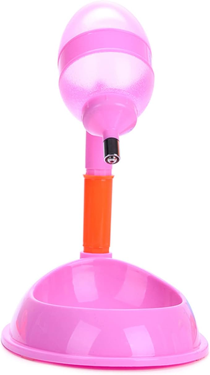 Pet Automatic Drinker Waterer Dog Eco Friendly Adjustable Detachable Drinking Dispenser Drinkers(Pink 1)