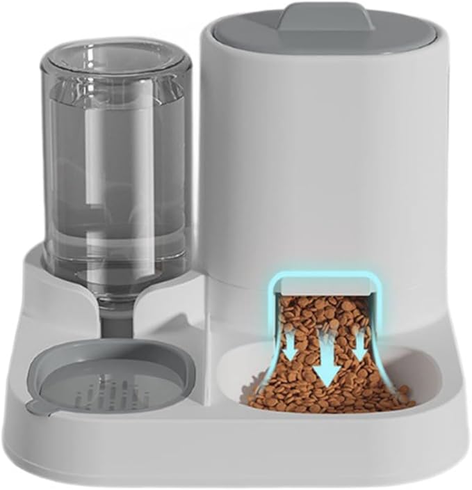 Elevated Pet Feeders with Removable Bowl and Automatic Water Dispenser Cat Dogs