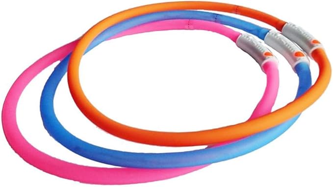 Didiseaon 3pcs Led Pet Collar 4-Mode Light-up Dog Collar Rechargeable Safety Cable 55cm Tailored Fit