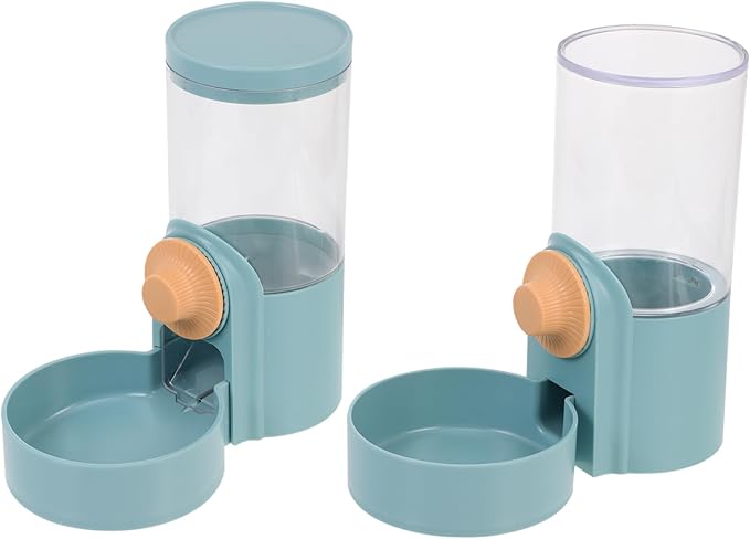 Hanging Cat Water Feeder Dispenser Auto Feeder Bowl for Rabbit Dog 2pcs Easy to Observe Water Level No Food/Water Spill