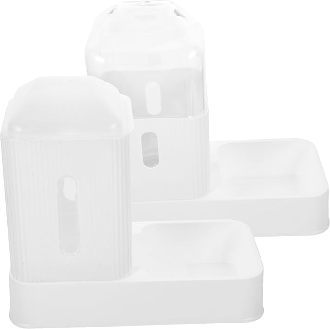 1set Automatic Feeder Dispenser Self Filling Food Bowl Non- Base Convenient Pet Feeding for Cats and Dogs Material