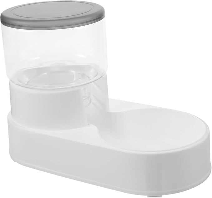 Automatic Cat Feeder Dispenser Self-Filling Dog Food Bowl Capacity Pet Feeding for Cats and Dogs Effortless Gentle Gray Design