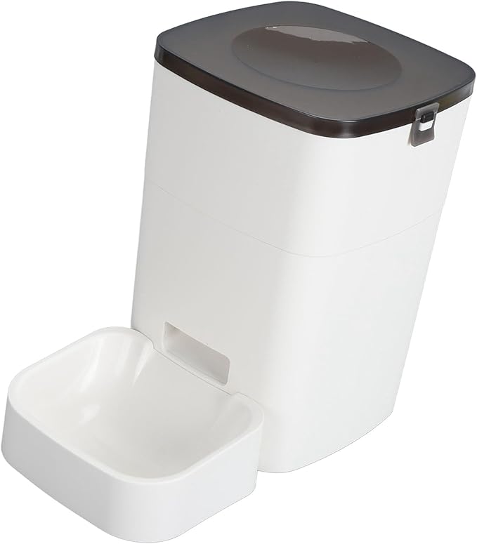 Automatic Pet Feeder Large Capacity Smart Food Delivery Remote Control Cat Dog Feeder for Home (White)