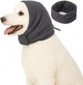 No Flap Ear Wraps for Dogs – Dog Ear Muffs Noise Protection & Snoods for Dogs – Dog Ear Cover for Bathing, Grooming, Drying, Hematoma Support & Anxiety Relief (Dark Gray, S)