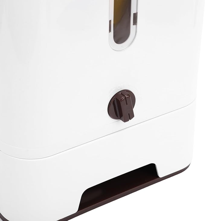 Automatic Cat Dog Food Dispenser, Large Capacity Pet Feeder with Timed Feeding and Sealing Technology, for Home Outdoor Travel (Dark Brown)