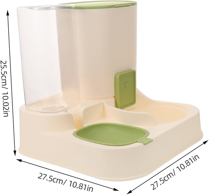 SUPVOX Automatic Pet Water Feeder Large Capacity Dispenser for Dogs Cats Easy Clean Material No Spill Water Bowl for Multiple Pets Green Color