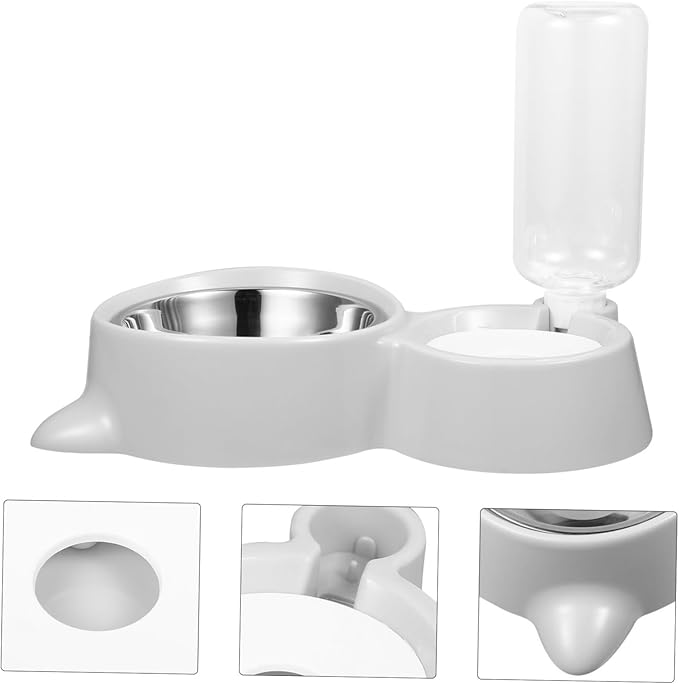 TOYANDONA Pet Dog Food Bowl Automatic Water Dispenser Bottle Dual Use Pet Feeder with Capacity Durable Convenient Water Feeding