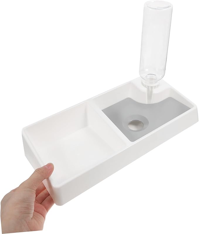 Sosoport Cat and Dog Automatic Water Dispenser Pet Feeder Bowl Spill-Resistant Design Cat Water and Food Dispenser for Kitten Puppy