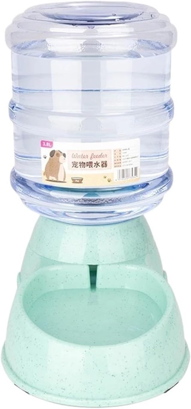 Large Capacity Automatic Pet Feeder and Water Dispenser for Small Dogs and Cats - Ideal Feeding Solution(Water-Green)