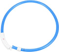 PRETYZOOM USB Rechargeable Luminous LED Pet Collar 70cm Blue Fiber Optic Glowing Dog Collar for Outdoor Safety and Evening Walks