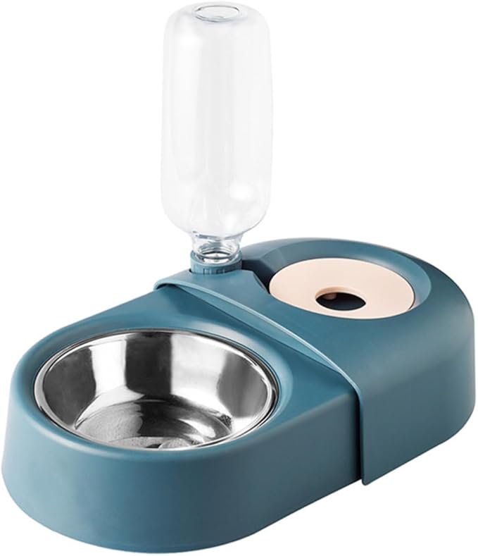 DOITOOL Automatic Drinking Bowl and Pet Feeder Blue Food and Water Bowl Spill-Proof Design Suitable for Cats and Dogs Pet Feeding Supplies