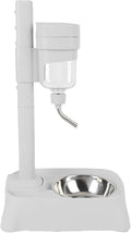 Sorandy Pet Standing Water Dispenser, Automatic Dog Cat Feeder Water Dispenser, 500ml Detachable Adjustable Small Dog Cat Feeding Liquid Bowl Set, for Small Animal Puppy Pussy Rabbit (Elegant Gray)
