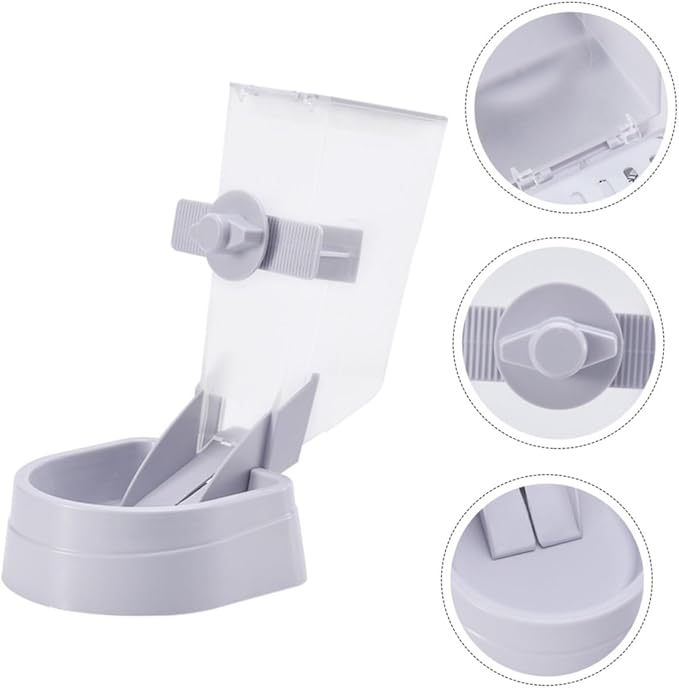 1pc Hanging Pet Bowl Automatic Cat Feeder Dog Food Container Gray -tip Design for Smooth Dispensing for Crates and Cages for Pets