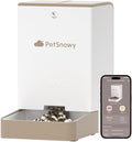 PetSnowy Snow+ Automatic Cat Feeder, Wi-Fi Enabled Automatic Cat Food Dispenser with APP Control, 4L Automatic Dog Feeder with Dual Power Supply, 1-10 Meal Per Day