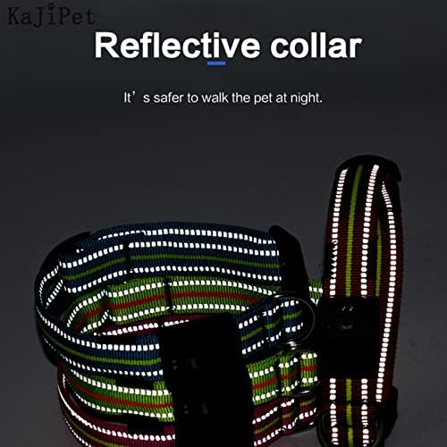 USB Rechargeable Dog Collar Light with Reflective Strips - Waterproof, Adjustable & Bright LED Light for Night Walking - Enhance Safety for Dogs
