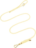 Durable Handwoven Dog Leash for Small & Medium Dogs, 5/16 inch Rope Lead with Anti-Tangle Swivel Clip, Soft & Lightweight, 5FT Long – Ideal for Daily Walking & Training (Light Yellow)