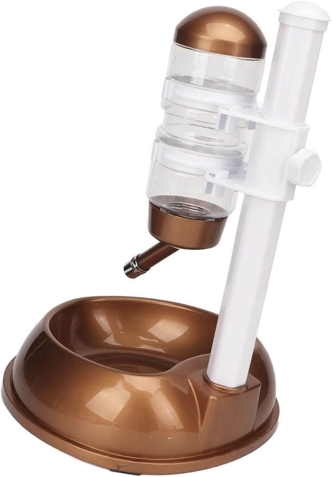 Tbest Dog Water Dispenser,Pet Standing Water Dispenser Bowl Height Multifunction Dog Automatic Water Food Feeder Witetachable Pole