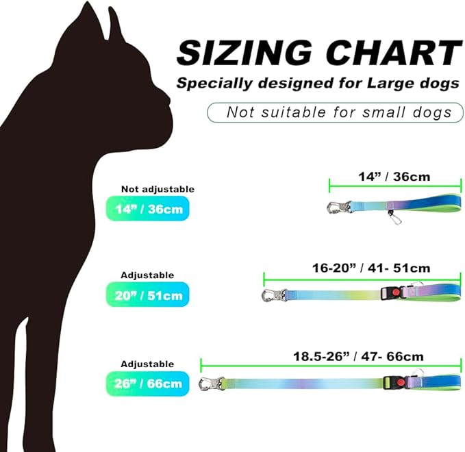 TSPRO Dog Training Leash with Sturdy Metal Buckle, 20 Inches Adjustable Short Leash for Large Dogs, Comfortable Padded Handle (Leopard Print)