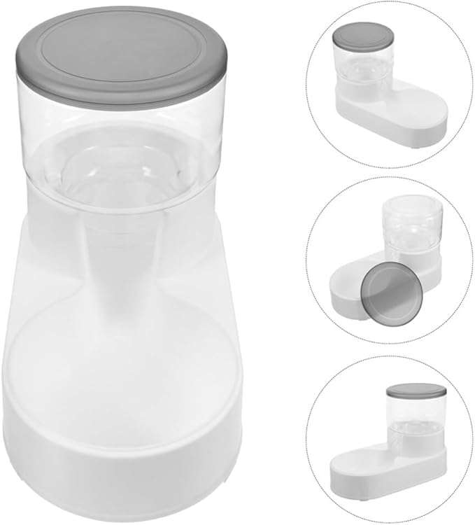 Happyyami 2pcs Automatic Pet Water Dispenser Feeder Multi-Purpose Design for Cats and Dogs Non-tip Base Effortless Hydration