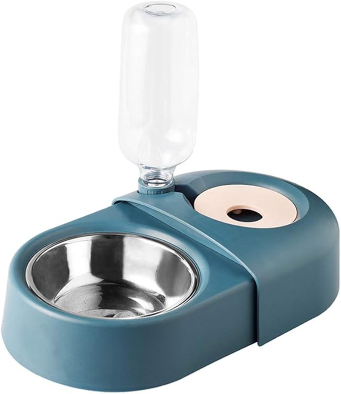 Mipcase Creative Automatic Pet Feeding and Drinking Bowl Non-tip Design Removable Bowls for Cats and Dogs Convenient Dual Function for Food and Water